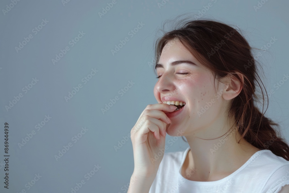 Woman with clean fresh breath and beautiful teeth. Woman with clean fresh breath and beautiful teeth.