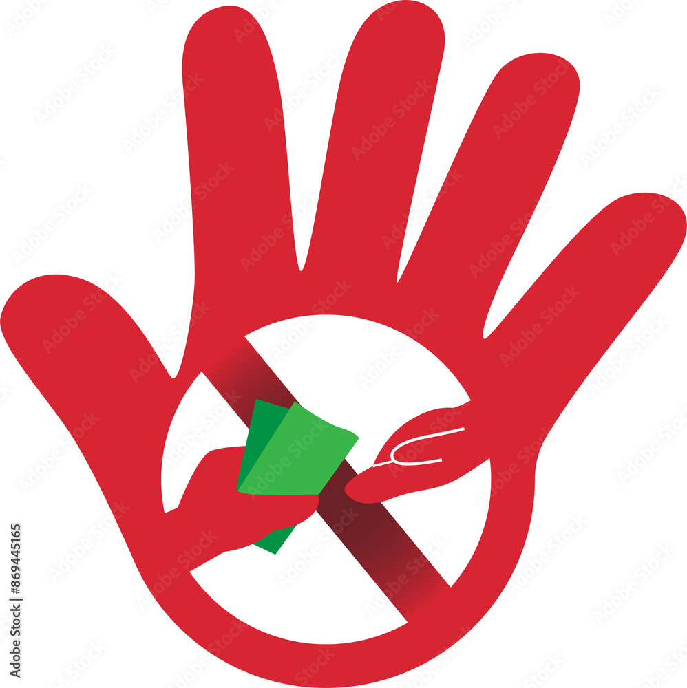Obraz premium Stop Corruption Campaign Illustration