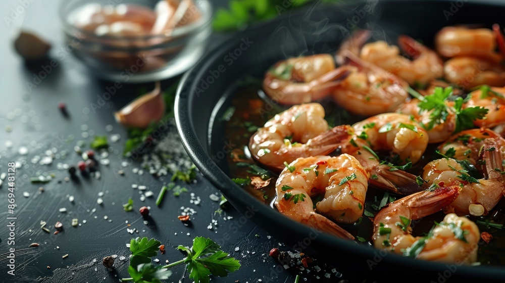 Shrimp With Garlic And Herbs, A Flavorful Seafood Dish Shrimp With Garlic And Herbs, A Flavorful Seafood Dish