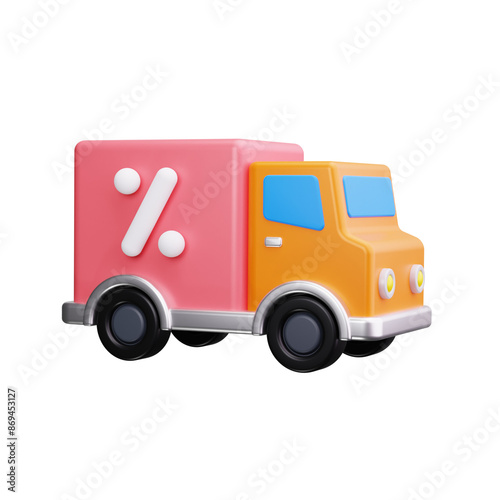 delivery truck 3d render icon