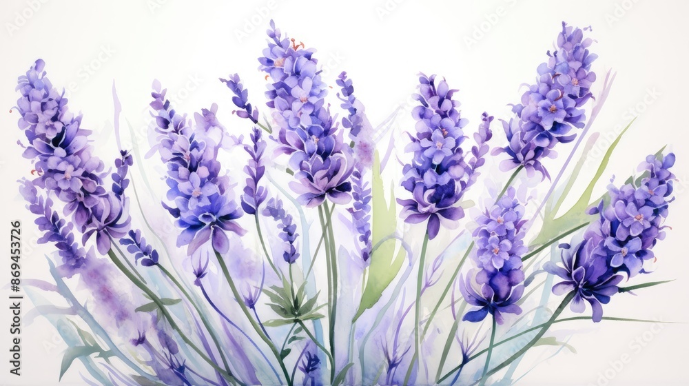 Naklejka premium lavender flowers isolated on white background