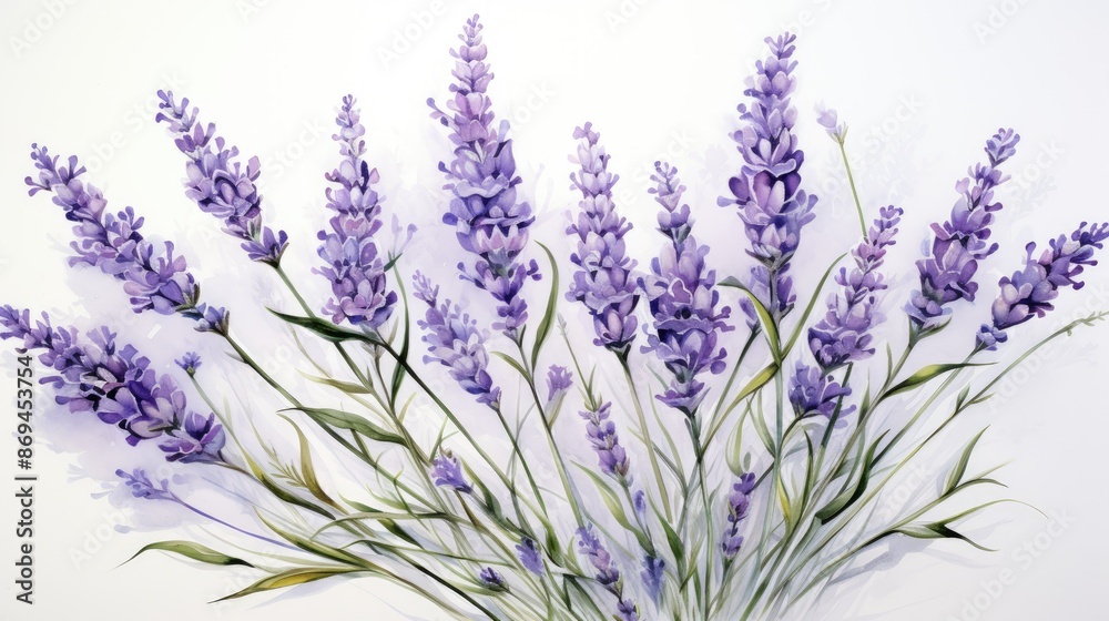 Fototapeta premium lavender isolated on white