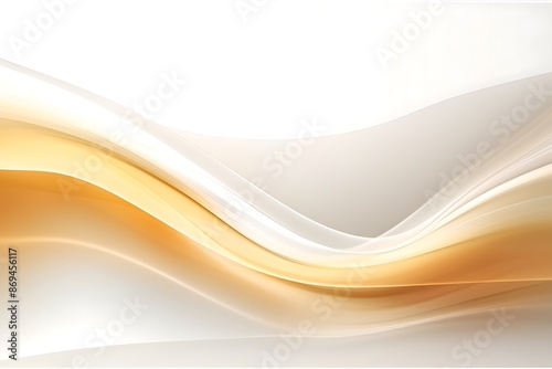 Abstract gold and white wave background 