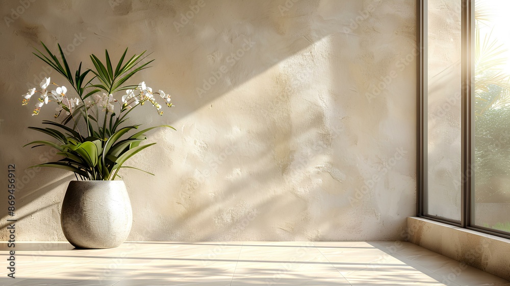 Minimalist Interior with Textured Wall Minimalist Interior with Textured Wall
