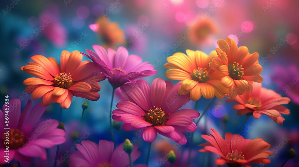 beautiful detailed colorful flowers seamless pattern, scandinavian art beautiful detailed colorful flowers seamless pattern, scandinavian art