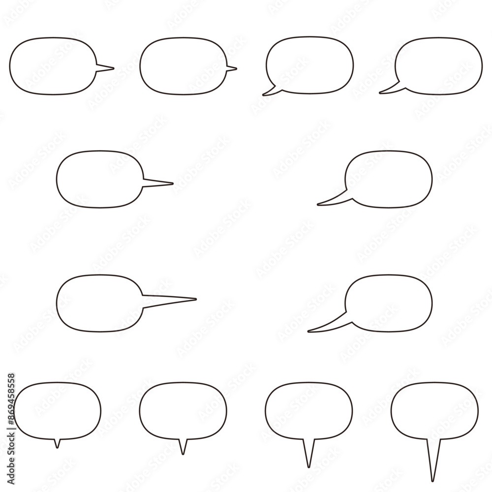 Fototapeta premium 12種類 ふきだし