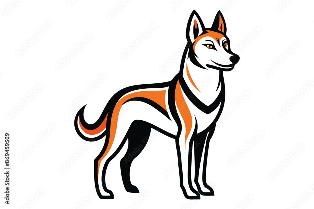 dog with a bold outline on a white background.eps dog with a bold outline on a white background.eps
