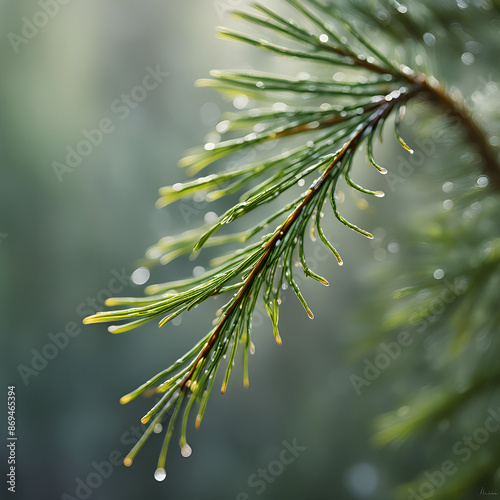 Dewey pine needles