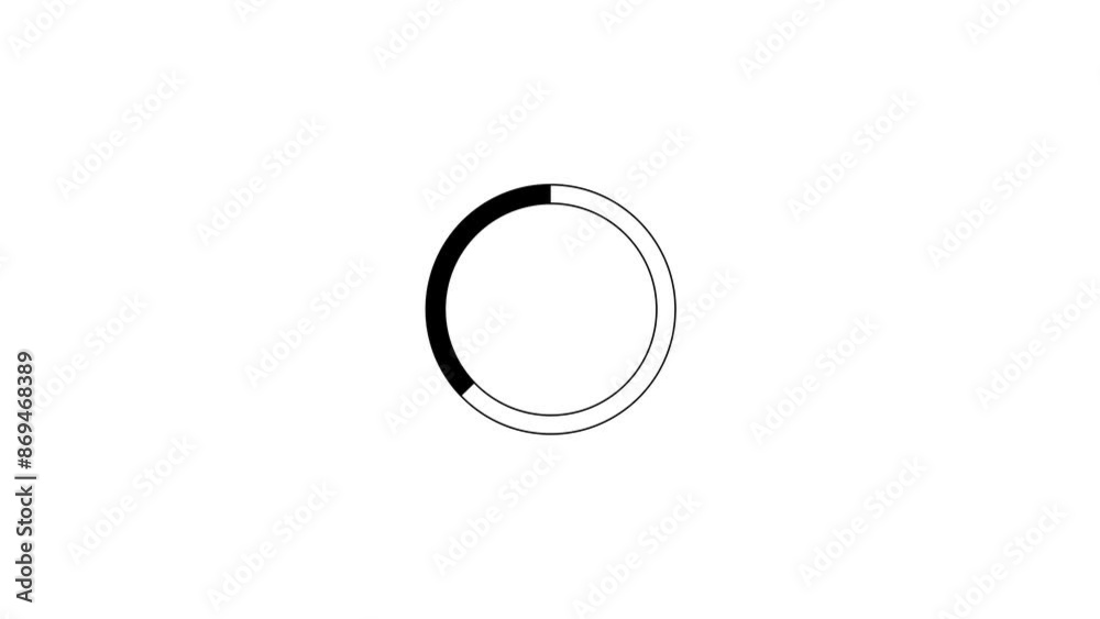 Loading animation on transparent background. 4k video