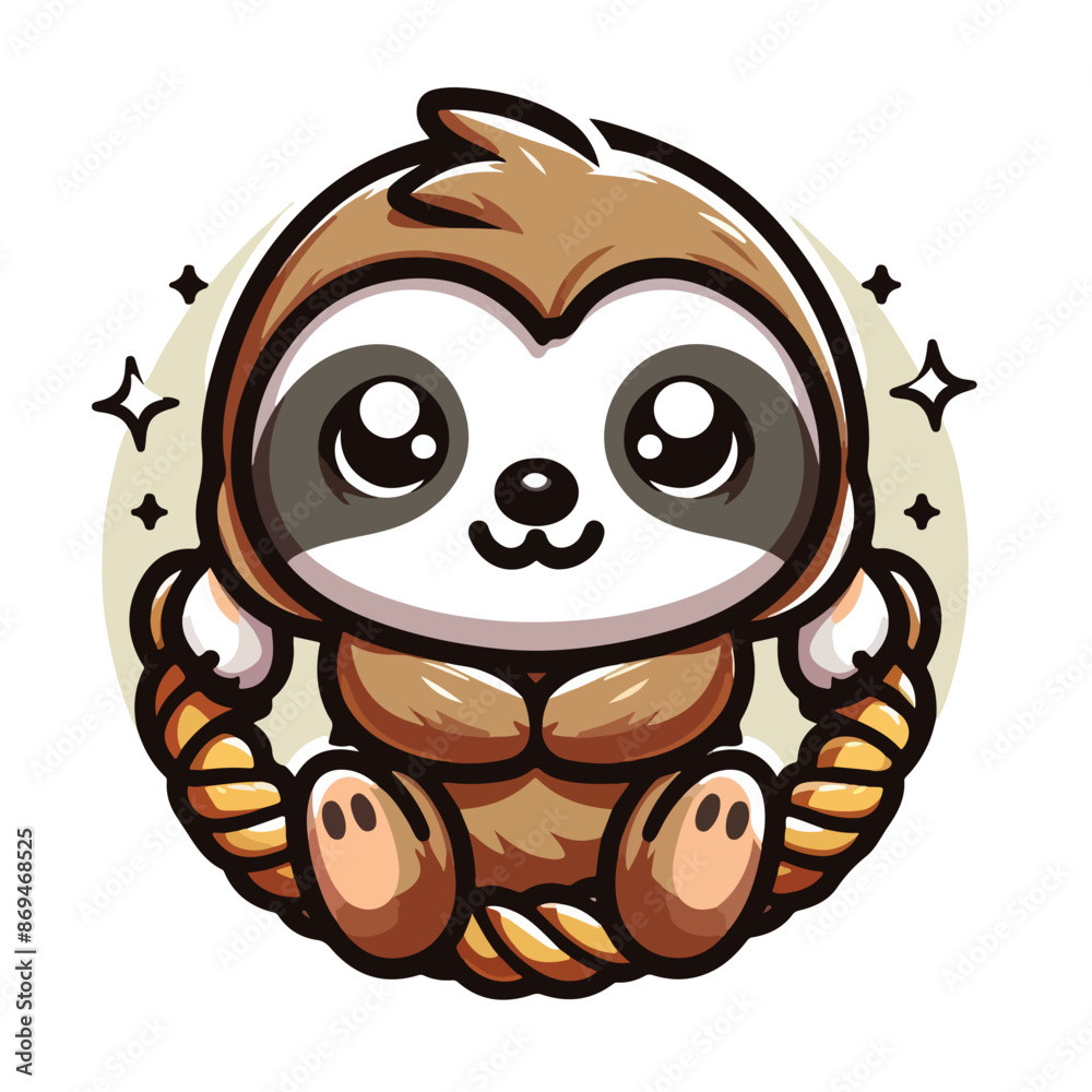 Cute sloth vector design Art
