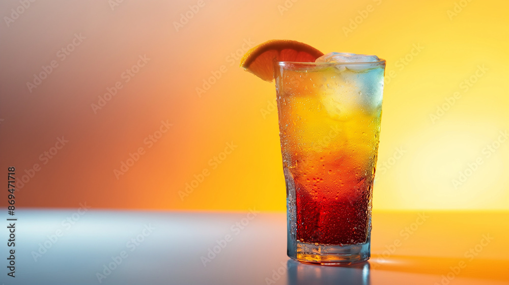 glass with drinks on beautiful background glass with drinks on beautiful background