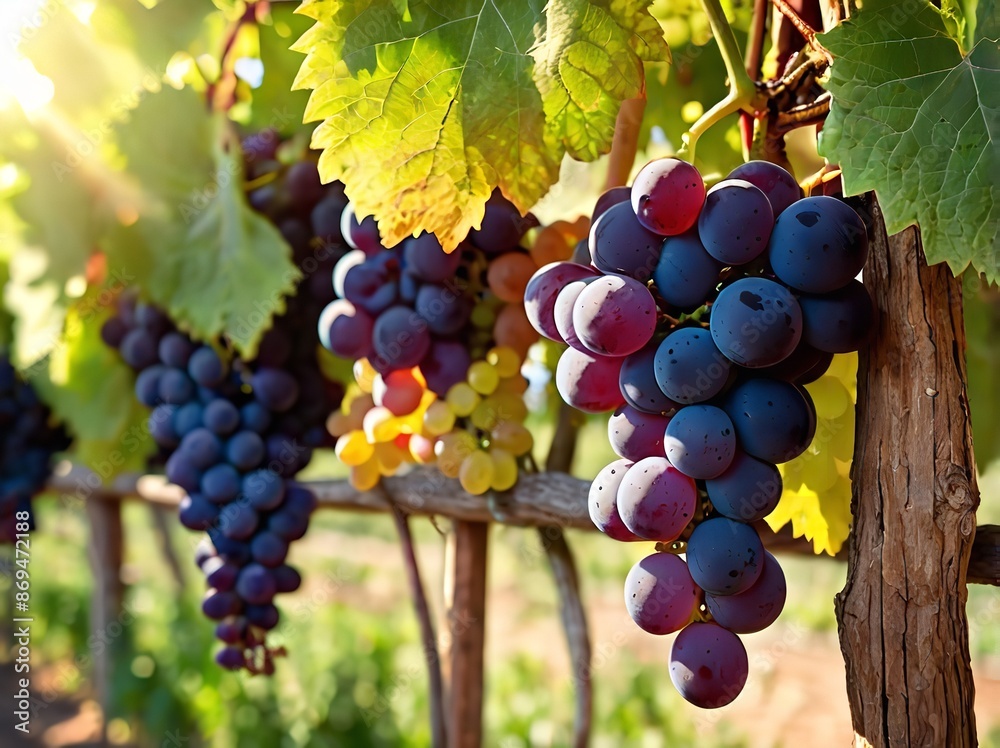 Fototapeta premium grapes on vine