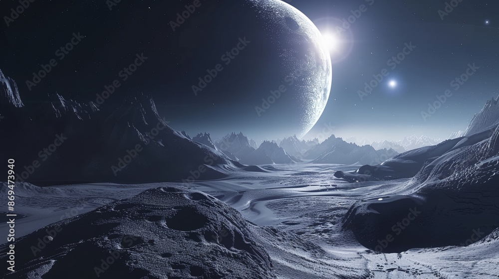 a distant planet with a star in the background a distant planet with a star in the background