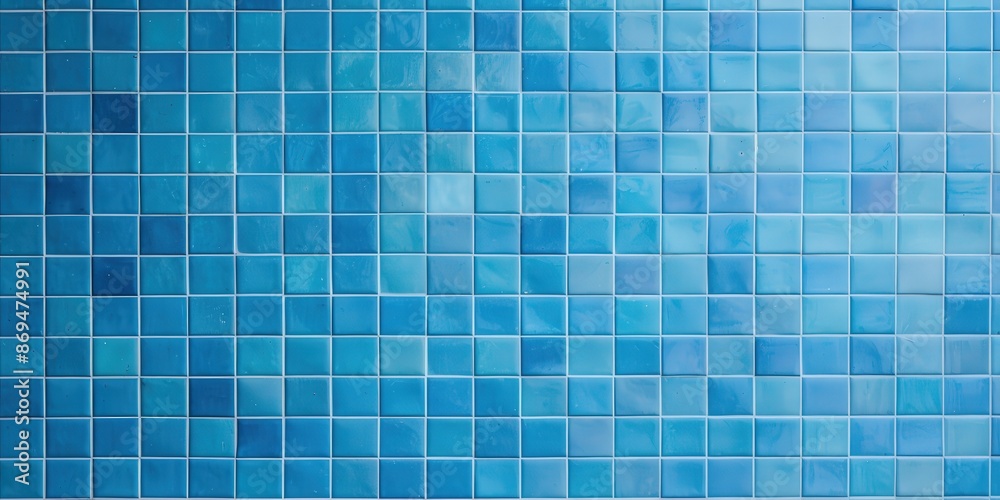 Fototapeta premium Blue Mosaic Tiles Background