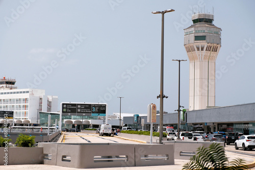 Airport Tower and departures entrance