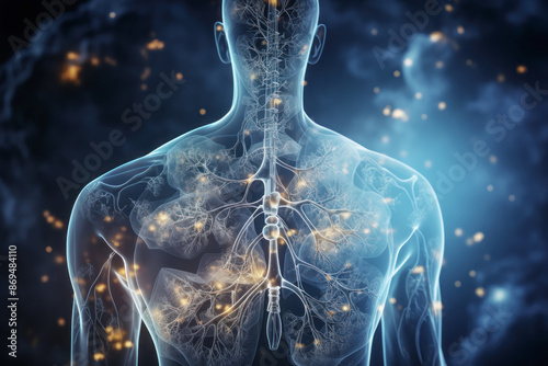 Digital Visualization of Human Nervous System and Lungs