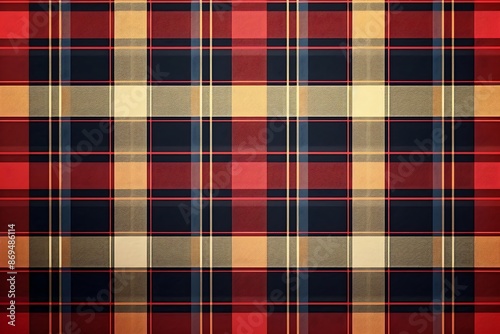 A plaid fabric that has a pattern of squares like the colors of the fabric 