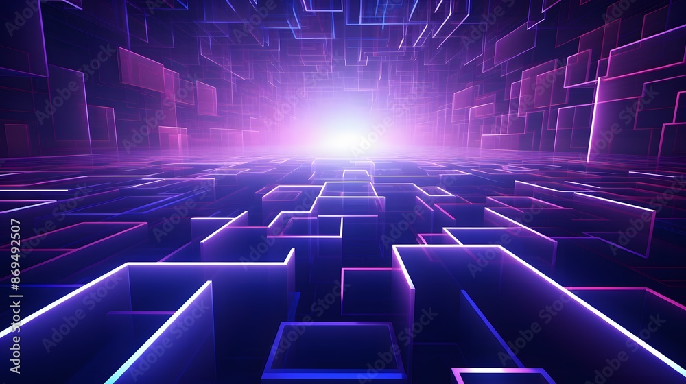 3d rendering of purple and blue abstract geometric background. Scene for advertising, technology, showcase, banner, game, sport, cosmetic, business, metaverse. Sci-Fi Illustration. Product display 3d rendering of purple and blue abstract geometric background. Scene for advertising, technology, showcase, banner, game, sport, cosmetic, business, metaverse. Sci-Fi Illustration. Product display