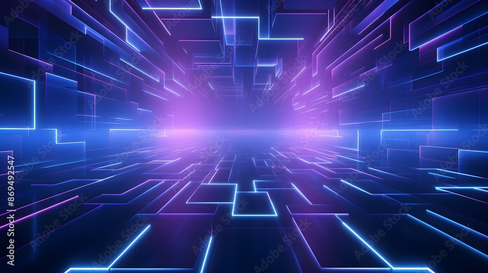 3d rendering of purple and blue abstract geometric background. Scene for advertising, technology, showcase, banner, game, sport, cosmetic, business, metaverse. Sci-Fi Illustration. Product display 3d rendering of purple and blue abstract geometric background. Scene for advertising, technology, showcase, banner, game, sport, cosmetic, business, metaverse. Sci-Fi Illustration. Product display