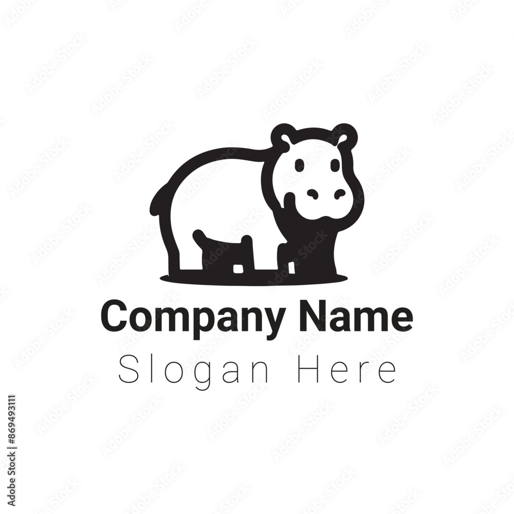 Hippopotamus Vector Design, Illustration Hippopotamus Vector Design, Illustration