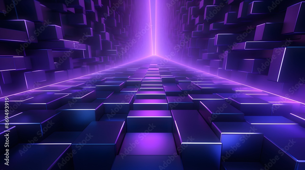 3d rendering of purple and blue abstract geometric background. Scene for advertising, technology, showcase, banner, game, sport, cosmetic, business, metaverse. Sci-Fi Illustration. Product display 3d rendering of purple and blue abstract geometric background. Scene for advertising, technology, showcase, banner, game, sport, cosmetic, business, metaverse. Sci-Fi Illustration. Product display