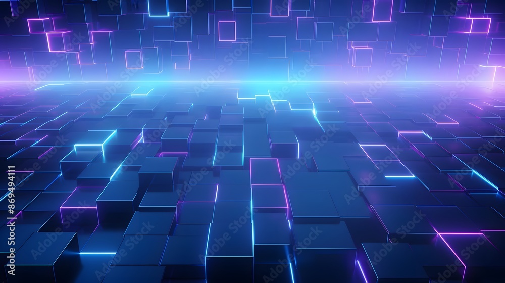 3d rendering of purple and blue abstract geometric background. Scene for advertising, technology, showcase, banner, game, sport, cosmetic, business, metaverse. Sci-Fi Illustration. Product display 3d rendering of purple and blue abstract geometric background. Scene for advertising, technology, showcase, banner, game, sport, cosmetic, business, metaverse. Sci-Fi Illustration. Product display