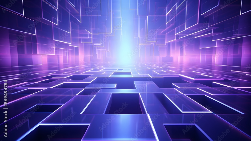 3d rendering of purple and blue abstract geometric background. Scene for advertising, technology, showcase, banner, game, sport, cosmetic, business, metaverse. Sci-Fi Illustration. Product display 3d rendering of purple and blue abstract geometric background. Scene for advertising, technology, showcase, banner, game, sport, cosmetic, business, metaverse. Sci-Fi Illustration. Product display