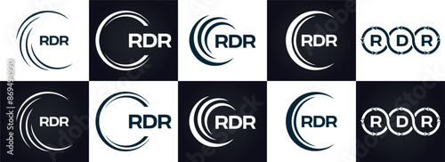  RDR logo. R D R design. White RDR letter. RDR, R D R letter logo design. Initial letter RDR linked circle uppercase monogram logo. R D R letter logo vector design. top logo, Most Recent, Featured, photo