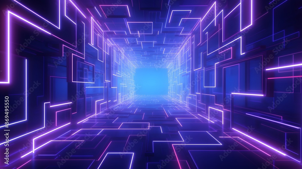 3d rendering of purple and blue abstract geometric background. Scene for advertising, technology, showcase, banner, game, sport, cosmetic, business, metaverse. Sci-Fi Illustration. Product display 3d rendering of purple and blue abstract geometric background. Scene for advertising, technology, showcase, banner, game, sport, cosmetic, business, metaverse. Sci-Fi Illustration. Product display