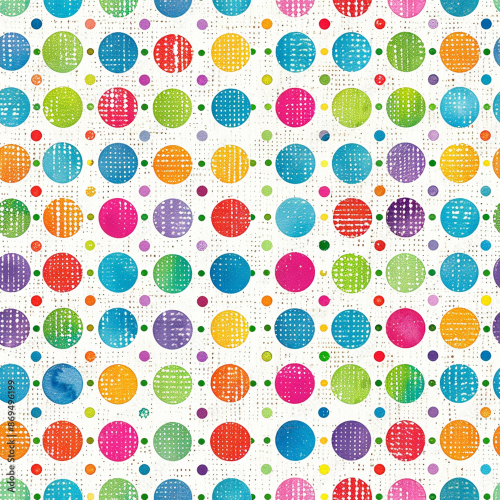 Colourful seamless pattern with watercolour dots. Colourful seamless pattern with watercolour dots.