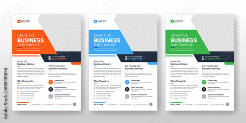 Corporate Business Flyer poster pamphlet brochure cover design layout vector template