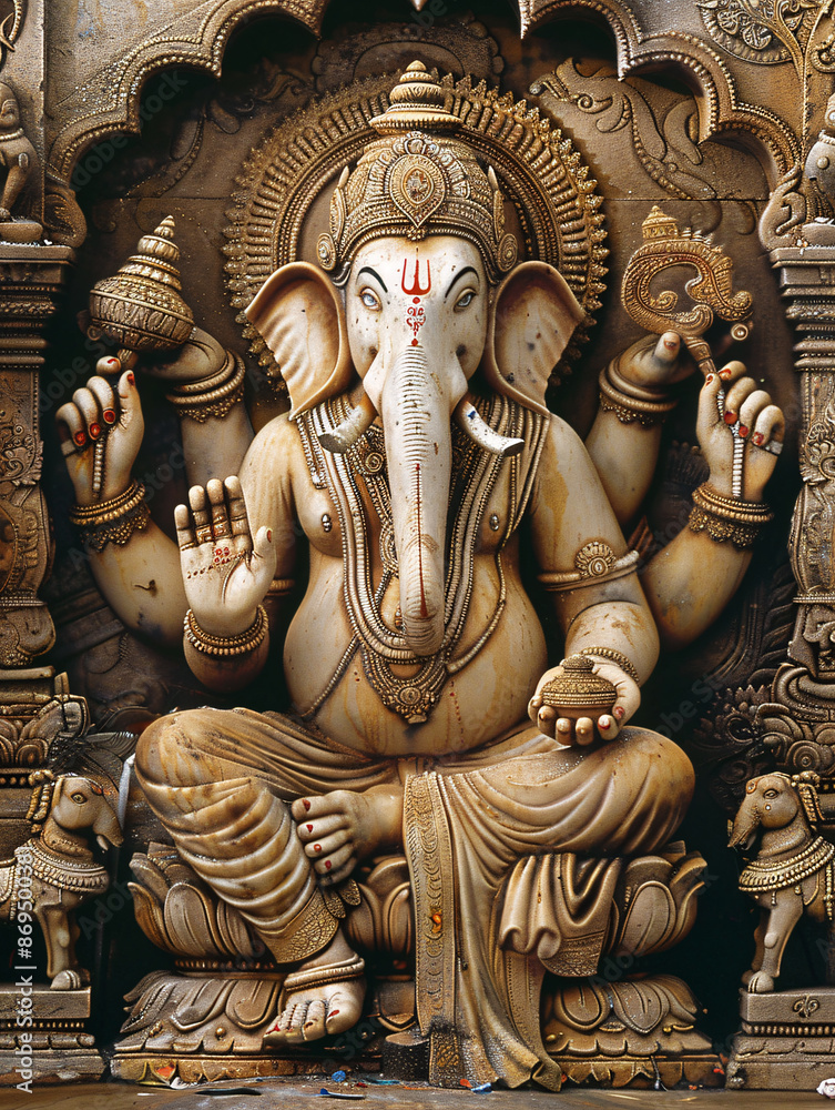 Fototapeta premium Embracing Dharma and Rta: Exploring the Essence of Hinduism's Beliefs on Duty and Cosmic Law