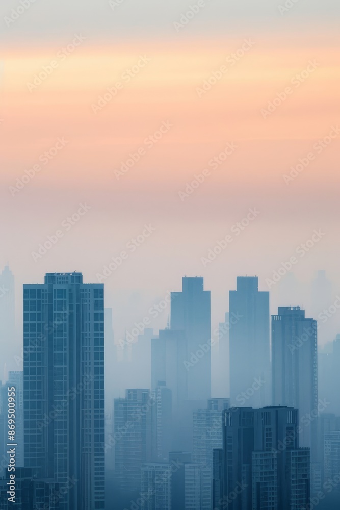 A city skyline engulfed in dense smog and pollution, representing the ongoing environmental crisis and its link to natural disasters, emphasizing the importance of reducing emissions A city skyline engulfed in dense smog and pollution, representing the ongoing environmental crisis and its link to natural disasters, emphasizing the importance of reducing emissions