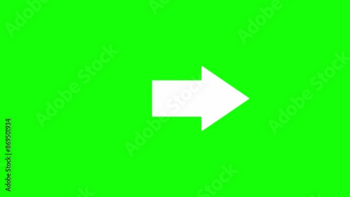 Green background with an animated squirrel arrow. Arrow moving sideways. 30 frames per second, 4K animation