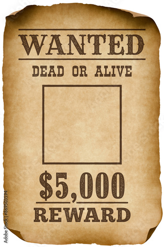 Wanted Poster or Wanted Sign Mock-up