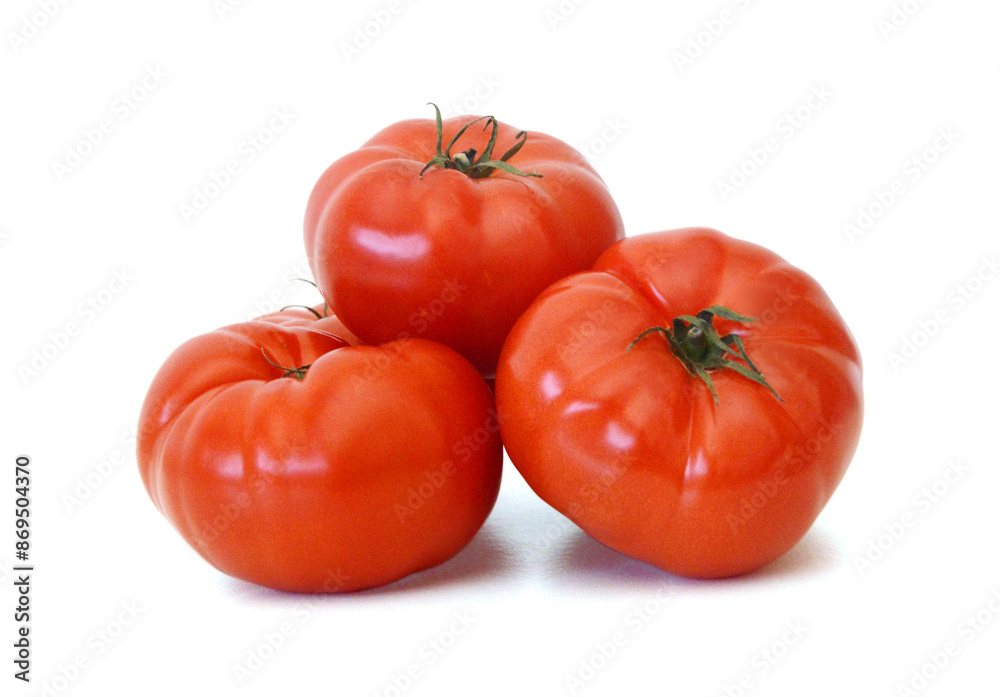 Ripe tomatoes isolated on white background Ripe tomatoes isolated on white background