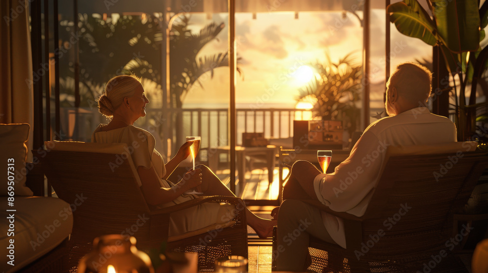 Relaxing Sunset Couple Relaxing Sunset Couple