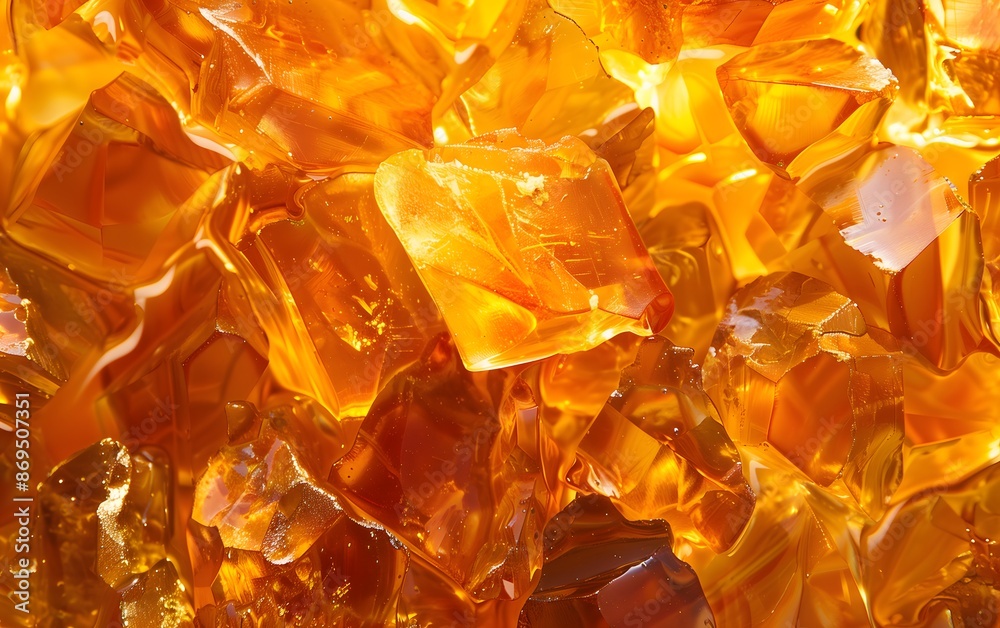 Pile of amber crystals background Pile of amber crystals background