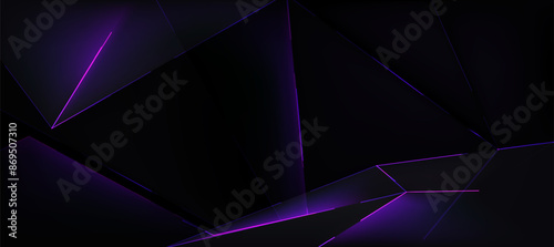  Elegant abstract designs featuring diagonal striped purple backgrounds and black abstract elements with a dark