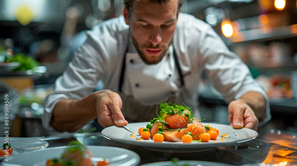 chef preparing food in a restaurant chef preparing food in a restaurant