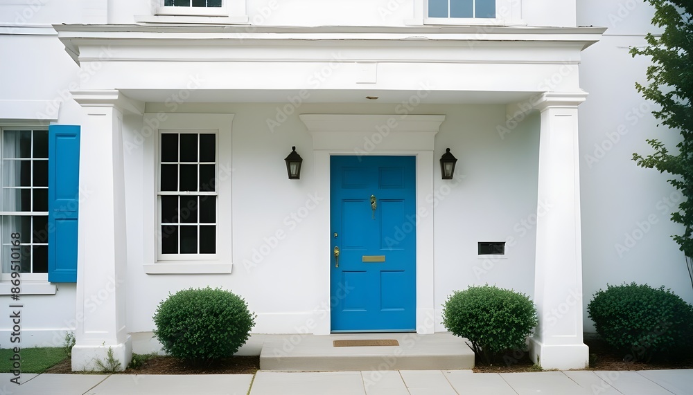 Blue front door background Blue front door background