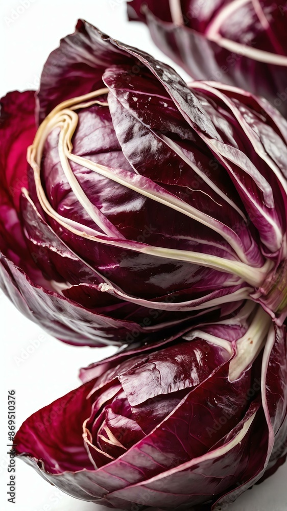 Fototapeta premium radicchio isolated on white background