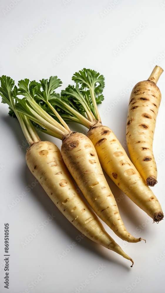 parsnips isolated on white background parsnips isolated on white background
