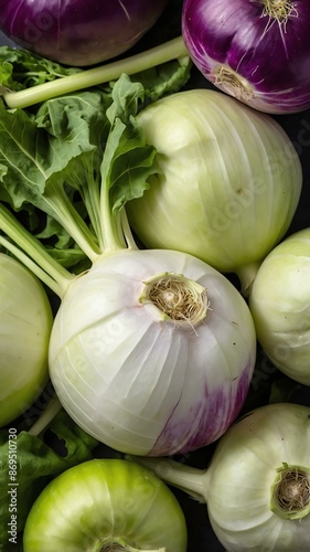 kohlrabi isolated on white background