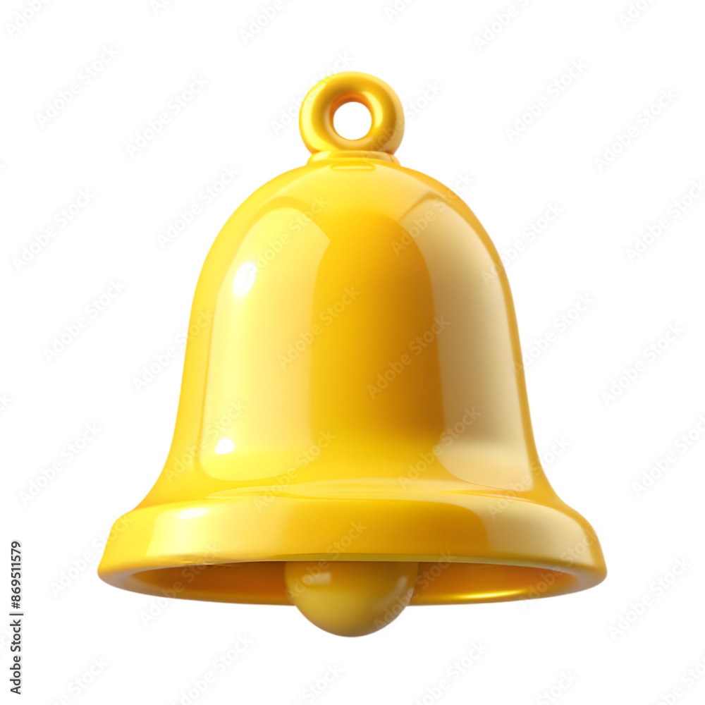 3d yellow bell Isolated on white background 3d yellow bell Isolated on white background