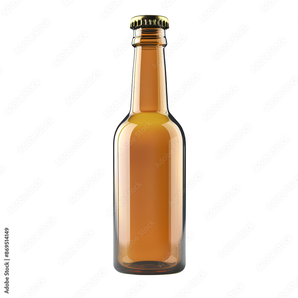 Blank Amber Beer Bottle Isolated on White Background Blank Amber Beer Bottle Isolated on White Background