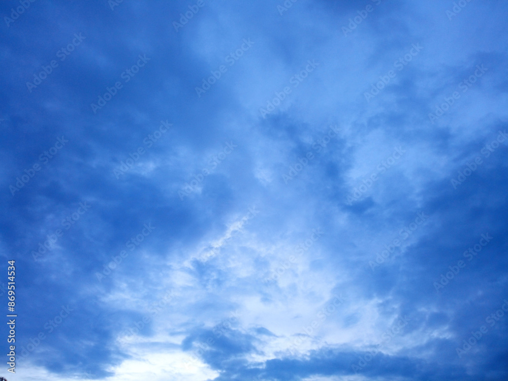top view, abstract blurred  pure blue sky texture background for design or illustration, stock photo, cloud, gradiant, light, business, technology