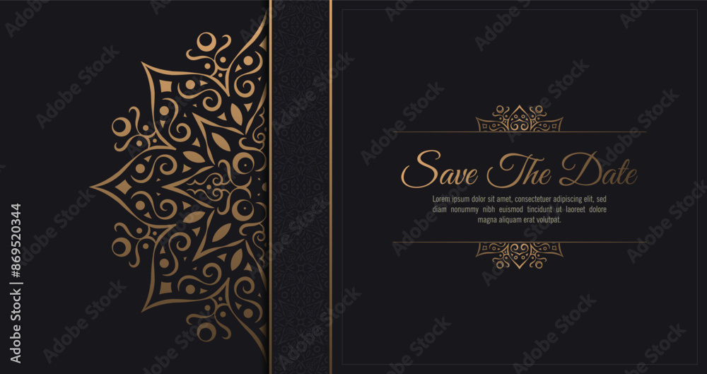 Fototapeta premium luxury invitation background style ornamental pattern