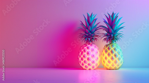 Tropical pineapple wallpaper background