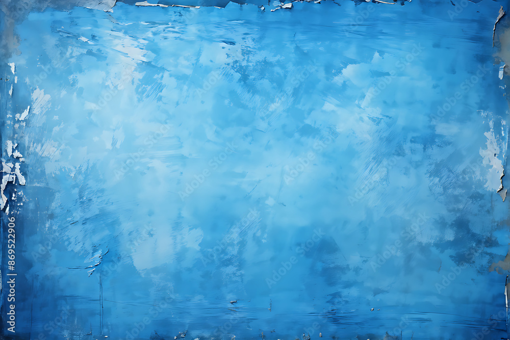 Obraz premium a blue background with a very rough texture. Light blue background texture, for posters, banners, and digital backgrounds. Dark blue border, old grunge texture, abstract light blue paper, old painted 